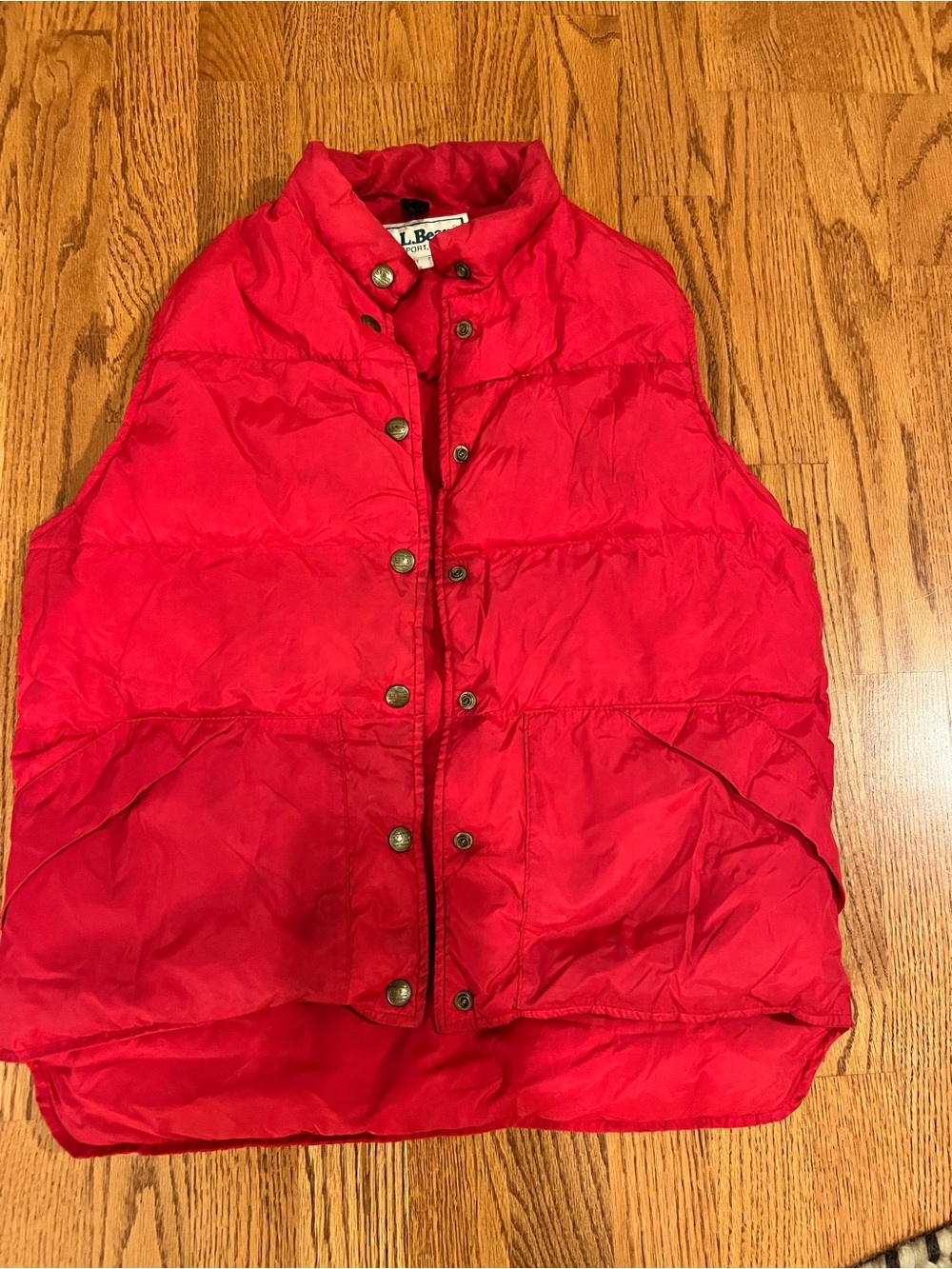 Vintage L.L. Bean Red Quilted Puffer Vest - Women's